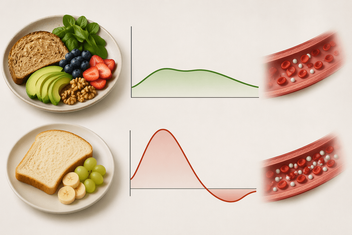 Blood sugar steadiness and the “less snacky” effect