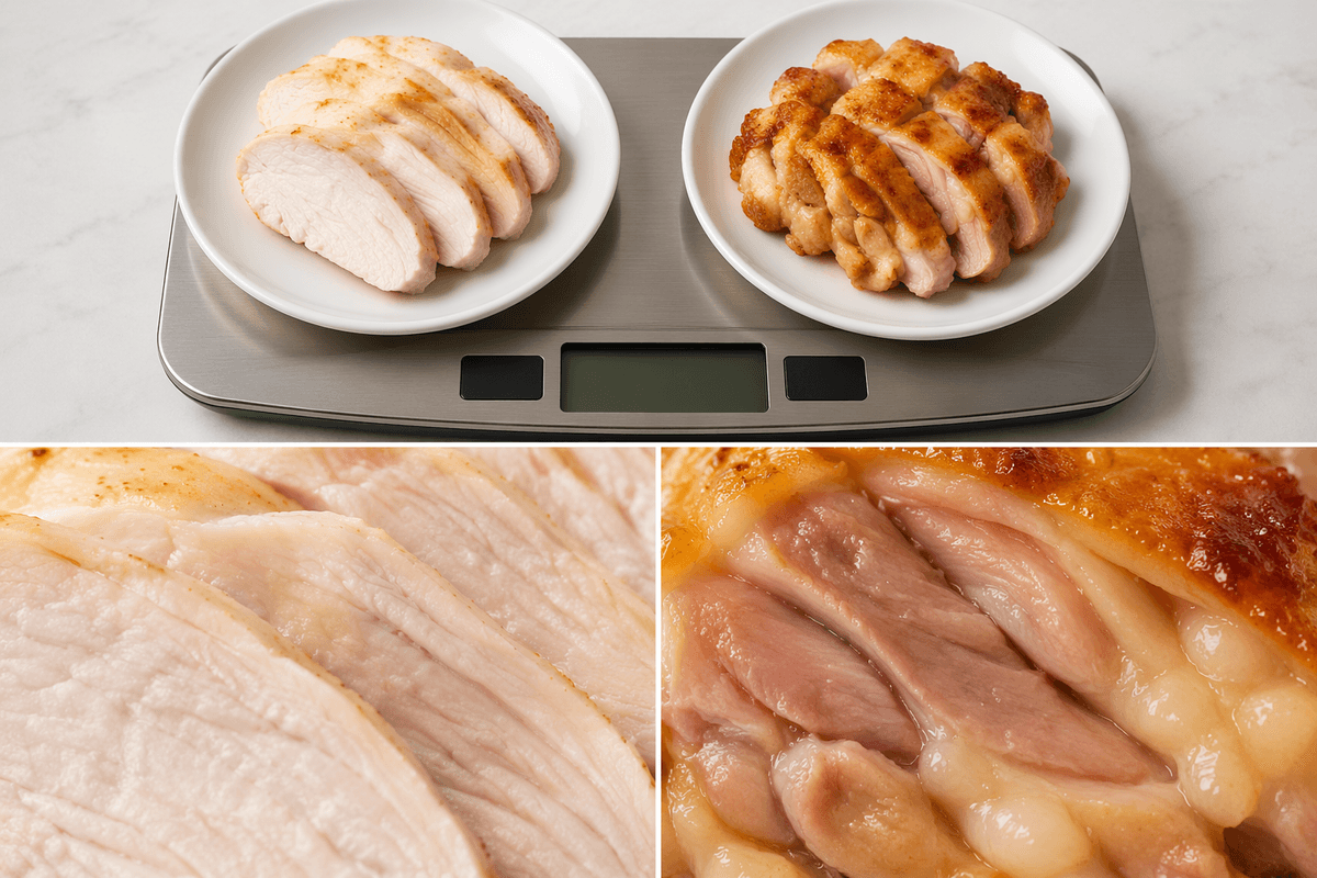 Breast meat versus dark meat protein density